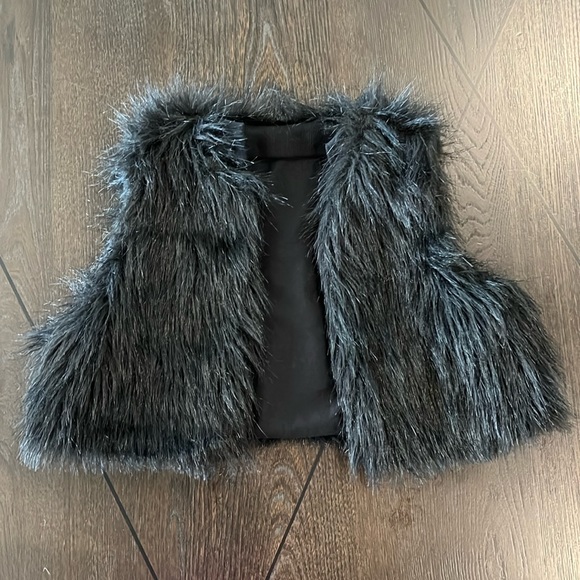 Other - black furry vest
